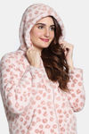 Zivame Soft Snuggles Fur Hoodie - Silver Peony — thumbnail 6